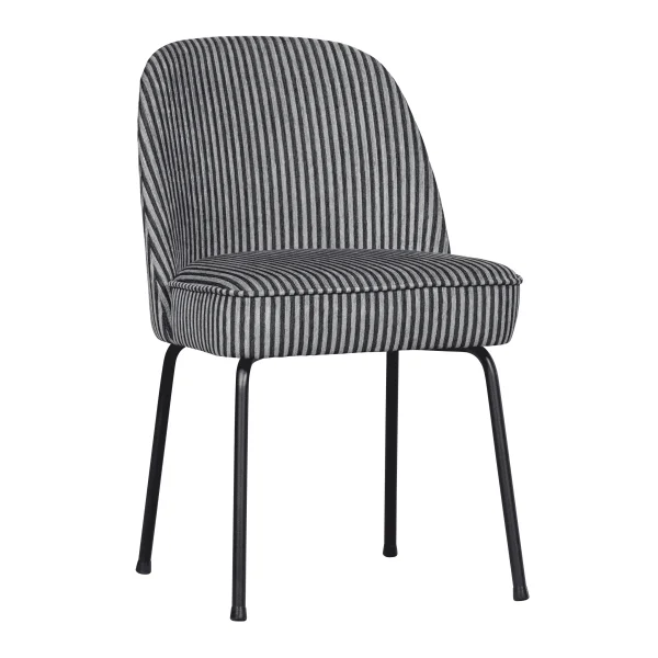 WOOOD Eetkamerstoel Vogue Geweven - Zwart/Grijs - BePureHome