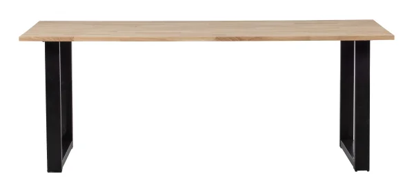 WOOOD Eettafel Tablo met U-poot, 200 x 90cm - Onbehandeld