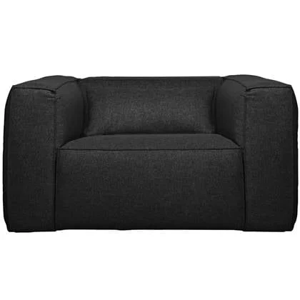 WOOOD Exclusive Bean Fauteuil Incl. Kussen - Stof - Donkergrijs