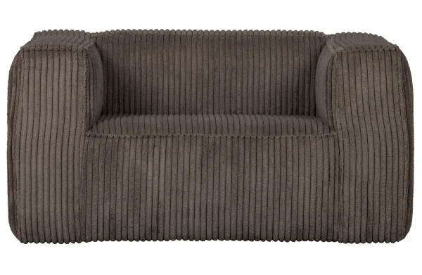 WOOOD Exclusive-collectie Bean Fauteuil Grove Ribstof Mud