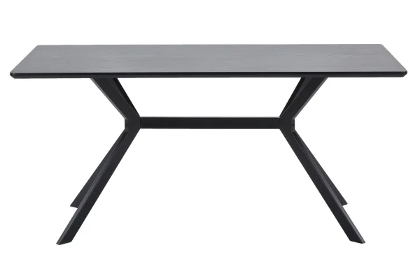 WOOOD Exclusive-collectie Bruno Eettafel Rechthoek Mdf Zwart 160x90cm