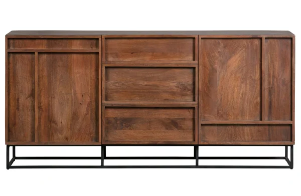 WOOOD Exclusive-collectie Forrest 2-deurs Dressoir Met Lades Mango Hout Naturel