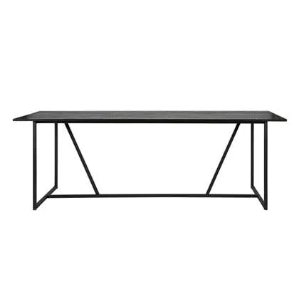 WOOOD Exclusive Silas Eettafel - 220 x 90 cm - Zwart