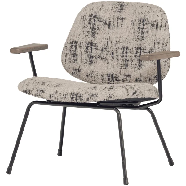 WOOOD Fauteuil Aure Chenille - Beige/Zwart