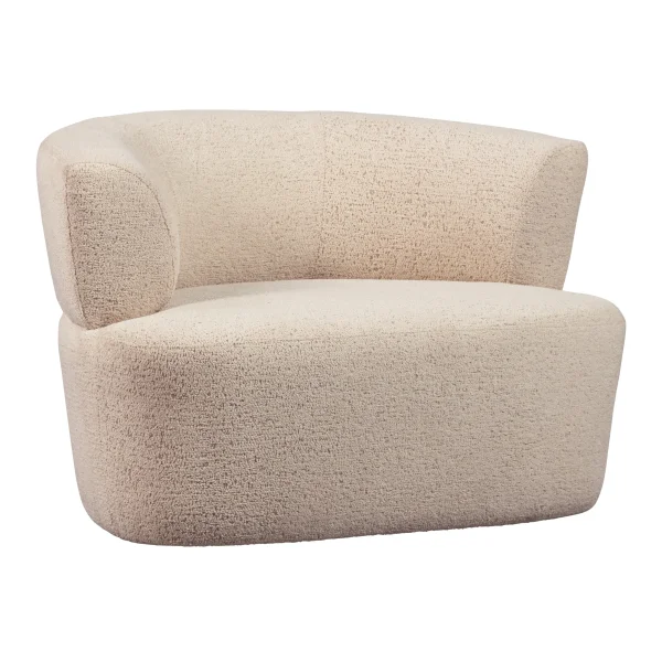 WOOOD Fauteuil Boris Bouclé - Warm Zand