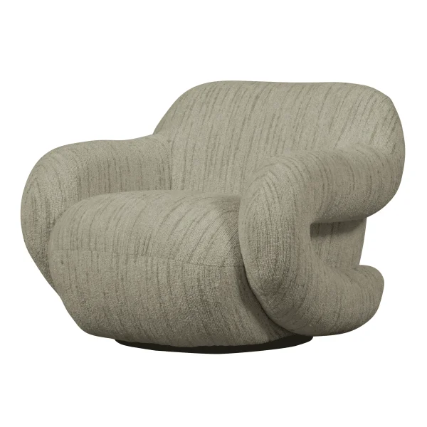 WOOOD Fauteuil Folke Chenille - Naturel Melange