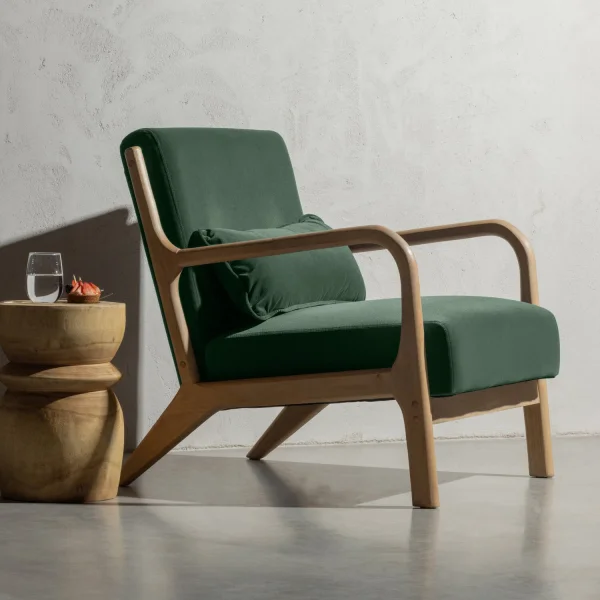 WOOOD Fauteuil Mark Velvet - Groen