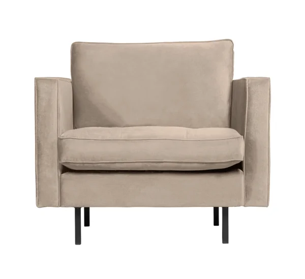 WOOOD Fauteuil Rodeo Classic Velvet - Khaki - BePureHome