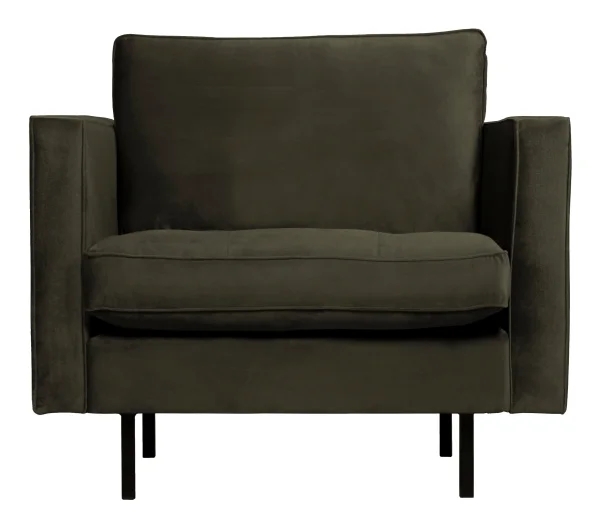 WOOOD Fauteuil Rodeo Velvet - Dark Green - BePureHome