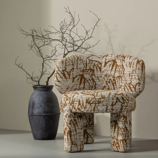 WOOOD Fauteuil Upke Geweven stof - Naturel/Bruin