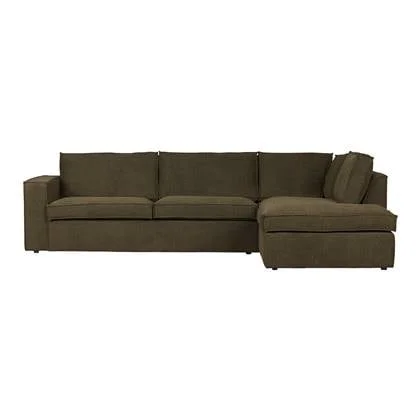 Woood Freddie Chaise Longue Rechts - Warm Groen