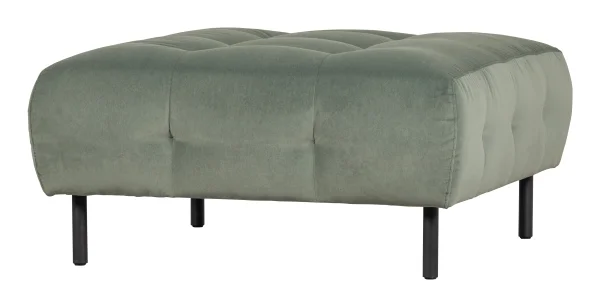 WOOOD Hocker Lloyd Velvet - Waterplant - Vierkant - Exclusive