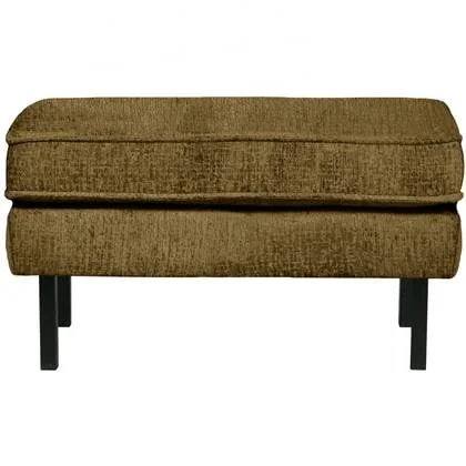 WOOOD Hocker Op Poten Rodeo - Structure Velvet - Brass - 45x84x54