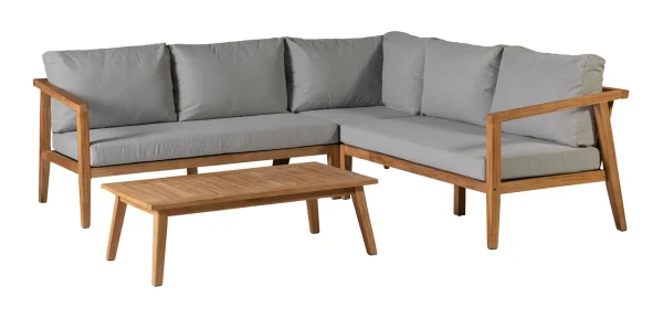 WOOOD Hoek Loungeset Lucca Teakhout - Naturel