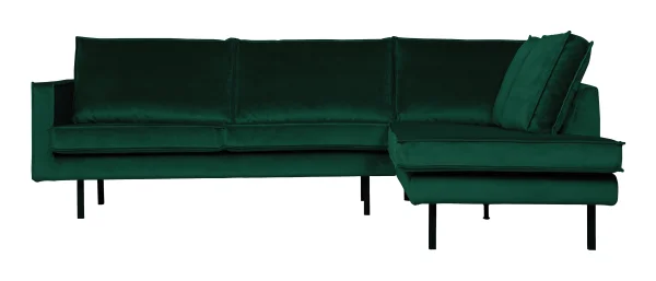 WOOOD Hoekbank Rodeo Rechts, Velvet - Green Forest - BePureHome