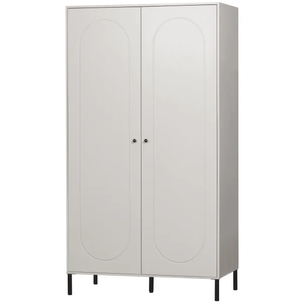 WOOOD Kledingkast Xina Grenenhout - Wolkengrijs