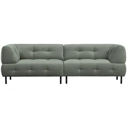 WOOOD Lloyd 4-Zits Bank - Velvet - Groen - 75x245x90