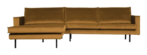 WOOOD Loungebank Rodeo Links, Velvet - Oker - BePureHome