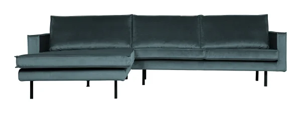 WOOOD Loungebank Rodeo Links, Velvet - Teal - BePureHome