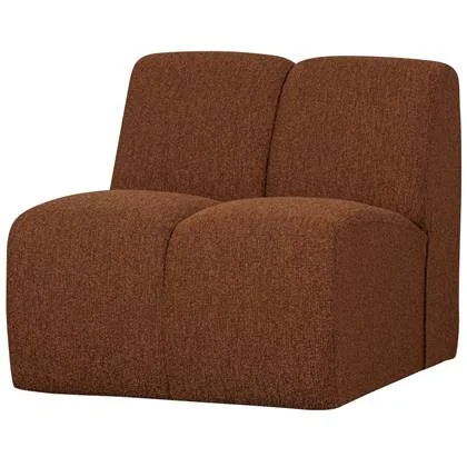 WOOOD Mojo 1-Zits Bank - Bouclé - Roest Bruin Melange - 74x80x97