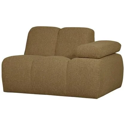 WOOOD Mojo 1-Zits Bank Met Arm Rechts - Bouclé - Beige - 74x120x97