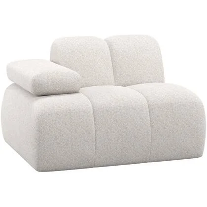 WOOOD Mojo 1-Zits Element Bank Arm Links - Wollig - Ecru