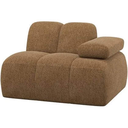 WOOOD Mojo 1-Zits Element Bank Arm Rechts - Wollig - Honinggeel