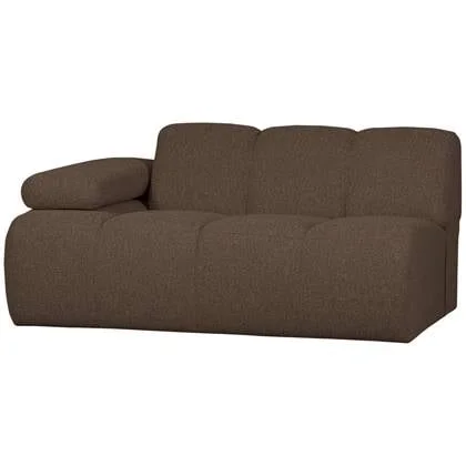 WOOOD Mojo 1,5-Zits Bank Met Arm Links - Bouclé - Bruin - 74x160x97