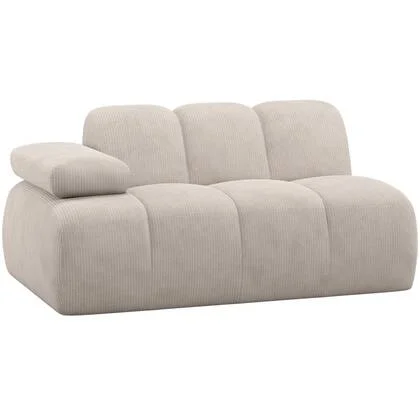 WOOOD Mojo 1,5-Zits Element Bank Arm Links - Ribstof - Ecru