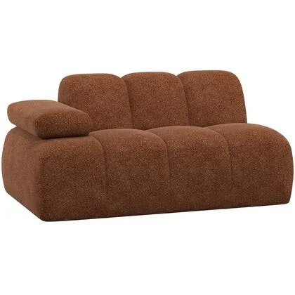 WOOOD Mojo 1,5-Zits Element Bank Arm Links - Wollig - Roestbruin