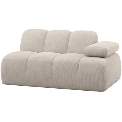 WOOOD Mojo 1,5-Zits Element Bank Arm Rechts - Ribstof - Ecru