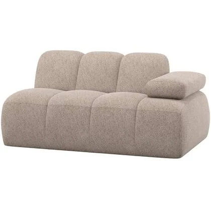 WOOOD Mojo 1,5-Zits Element Bank Arm Rechts - Wollig - Donkerzand