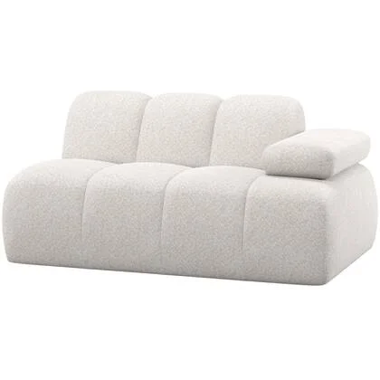 WOOOD Mojo 1,5-Zits Element Bank Arm Rechts - Wollig - Ecru