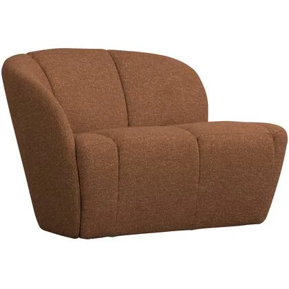 WOOOD Mojo 2-Zits Bankje Links - Bouclé - Roestbruin Melange