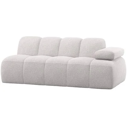 WOOOD Mojo 2-Zits Element Bank Arm Rechts - Bouclé - Roestbruin