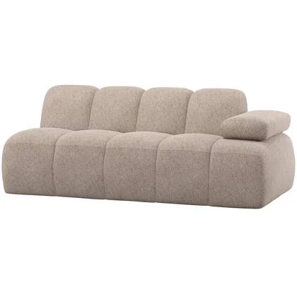 WOOOD Mojo 2-Zits Element Bank Arm Rechts - Wollig - Donkerzand