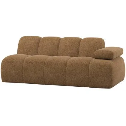 WOOOD Mojo 2-Zits Element Bank Arm Rechts - Wollig - Honinggeel