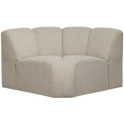WOOOD Mojo Bank Hoekelement - Bouclé - Beige Melange - 75x68x77