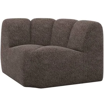 WOOOD Mojo Bank Hoekelement - Wollig - Bruin - 74x110x110