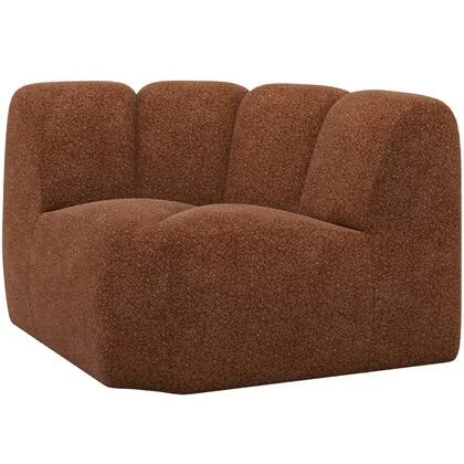 WOOOD Mojo Bank Hoekelement - Wollig - Roestbruin - 74x110x110