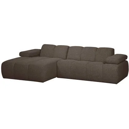 WOOOD Mojo Chaise Longue Bank Links - Bouclé - Bruin Melange