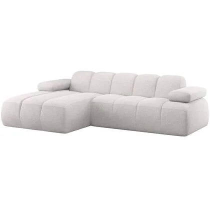 WOOOD Mojo Chaise Longue Bank Links - Bouclé - Ecru Melange