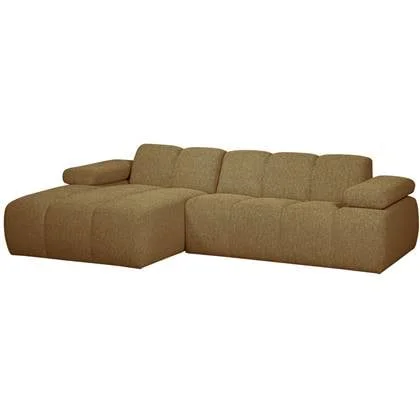 WOOOD Mojo Chaise Longue Bank Links - Bouclé - Geel|Bruin Melange