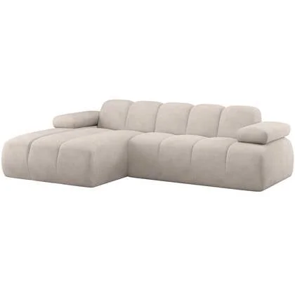 WOOOD Mojo Chaise Longue Bank Links - Ribstof - Ecru Ribstof