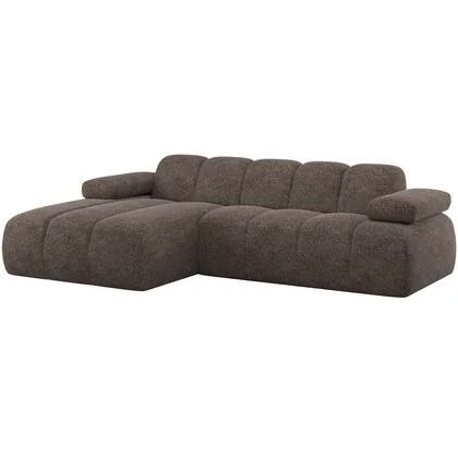 WOOOD Mojo Chaise Longue Bank Links - Wollig - Bruin - 74x284x160