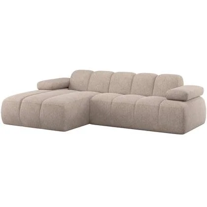 WOOOD Mojo Chaise Longue Bank Links - Wollig - Donkerzand
