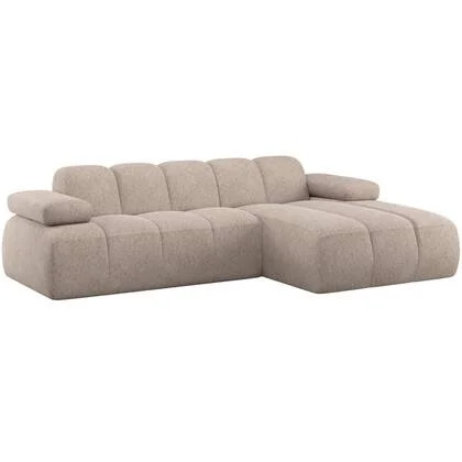 WOOOD Mojo Chaise Longue Bank Rechts - Wollig - Donkerzand