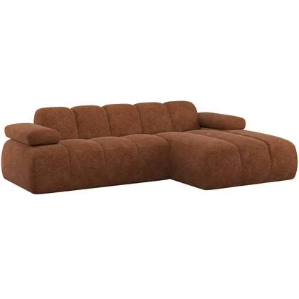 WOOOD Mojo Chaise Longue Bank Rechts - Wollig - Roestbruin