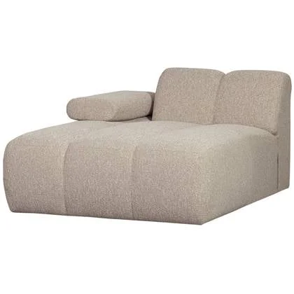 WOOOD Mojo Chaise Longue Elementenbank Links - Bouclé - Beige