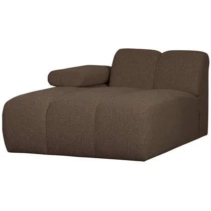 WOOOD Mojo Chaise Longue Elementenbank Links - Bouclé - Bruin
